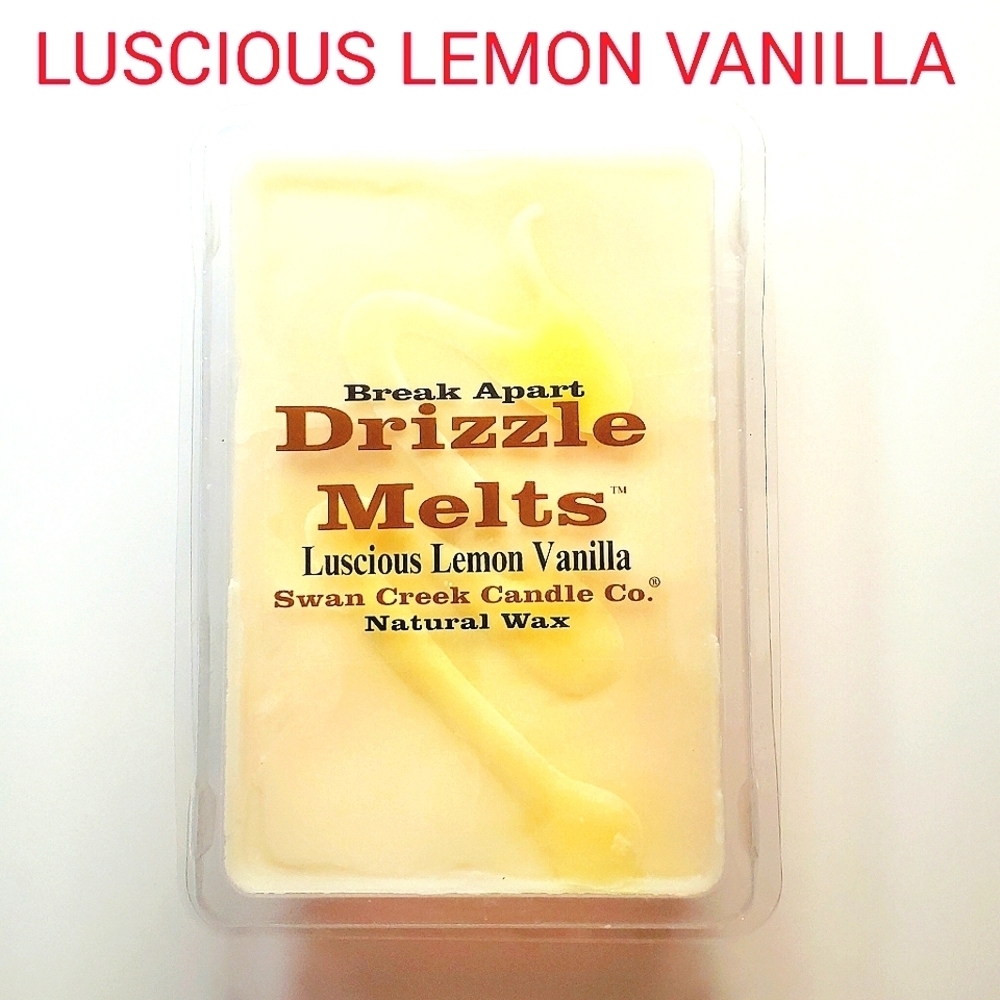 LUSCIOUS LEMON VANILLA by SWAN CREEK CANDLE CO Drizzle Melts Natural Wax 5.25 oz
